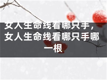 女人生命线看哪只手，女人生命线看哪只手哪一根