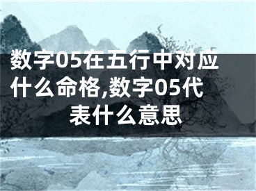 数字05在五行中对应什么命格,数字05代表什么意思