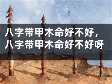 八字带甲木命好不好,八字带甲木命好不好呀