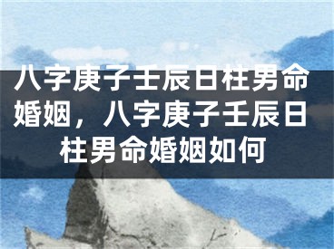 八字庚子壬辰日柱男命婚姻，八字庚子壬辰日柱男命婚姻如何