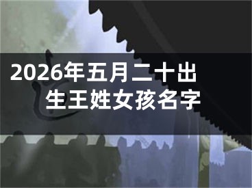 2026年五月二十出生王姓女孩名字