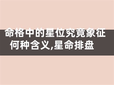 命格中的星位究竟象征何种含义,星命排盘