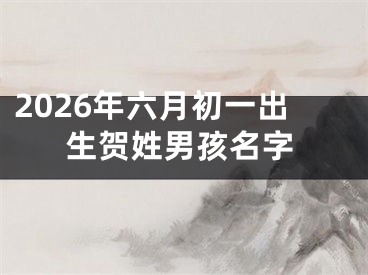 2026年六月初一出生贺姓男孩名字