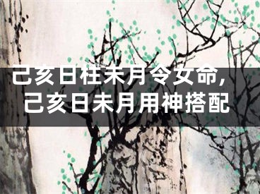己亥日柱未月令女命,己亥日未月用神搭配