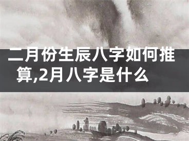 二月份生辰八字如何推算,2月八字是什么
