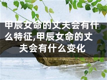 甲辰女命的丈夫会有什么特征,甲辰女命的丈夫会有什么变化