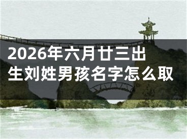 2026年六月廿三出生刘姓男孩名字怎么取