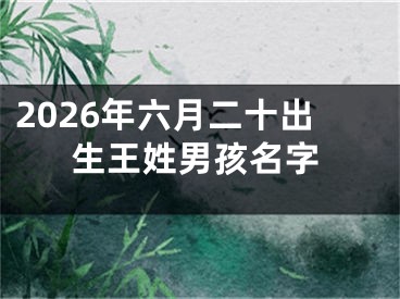 2026年六月二十出生王姓男孩名字
