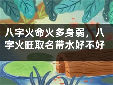 八字火命火多身弱，八字火旺取名带水好不好