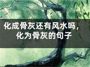 化成骨灰还有风水吗，化为骨灰的句子