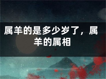 属羊的是多少岁了，属羊的属相
