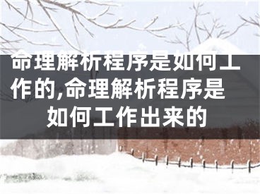 命理解析程序是如何工作的,命理解析程序是如何工作出来的