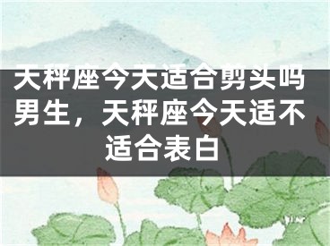 天秤座今天适合剪头吗男生，天秤座今天适不适合表白