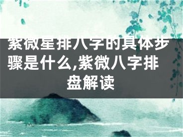 紫微星排八字的具体步骤是什么,紫微八字排盘解读