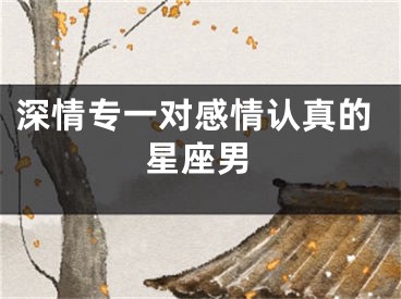 深情专一对感情认真的星座男