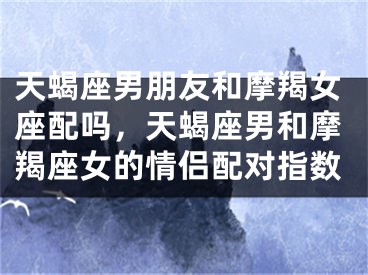 天蝎座男朋友和摩羯女座配吗，天蝎座男和摩羯座女的情侣配对指数