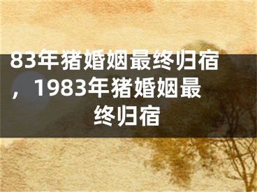 83年猪婚姻最终归宿，1983年猪婚姻最终归宿