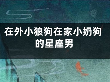 在外小狼狗在家小奶狗的星座男