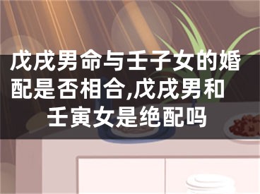 戊戌男命与壬子女的婚配是否相合,戊戌男和壬寅女是绝配吗