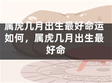 属虎几月出生最好命运如何，属虎几月出生最好命