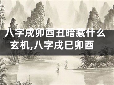 八字戌卯酉丑暗藏什么玄机,八字戌巳卯酉
