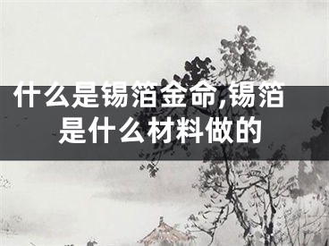 什么是锡箔金命,锡箔是什么材料做的