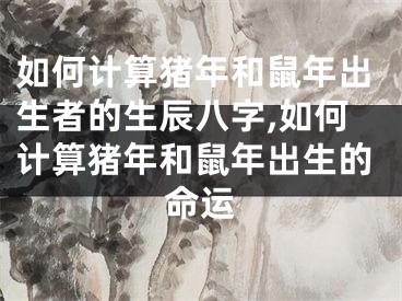 如何计算猪年和鼠年出生者的生辰八字,如何计算猪年和鼠年出生的命运