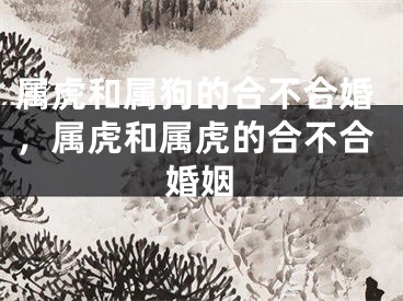 属虎和属狗的合不合婚，属虎和属虎的合不合婚姻