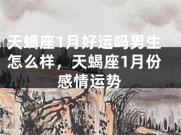 天蝎座1月好运吗男生怎么样，天蝎座1月份感情运势