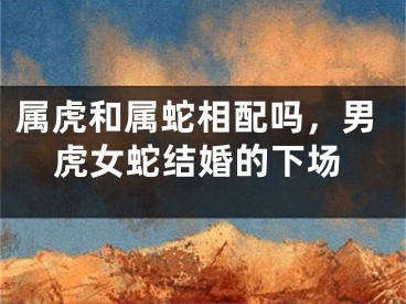 属虎和属蛇相配吗，男虎女蛇结婚的下场