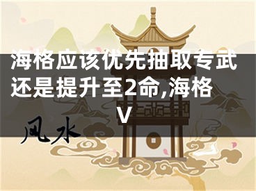 海格应该优先抽取专武还是提升至2命,海格V