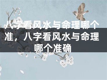 八字看风水与命理哪个准，八字看风水与命理哪个准确