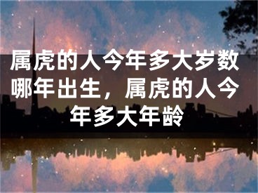 属虎的人今年多大岁数哪年出生，属虎的人今年多大年龄