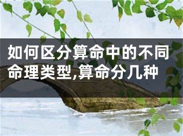 如何区分算命中的不同命理类型,算命分几种