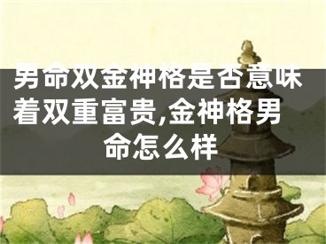 男命双金神格是否意味着双重富贵,金神格男命怎么样