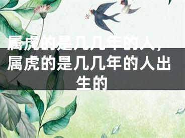 属虎的是几几年的人，属虎的是几几年的人出生的
