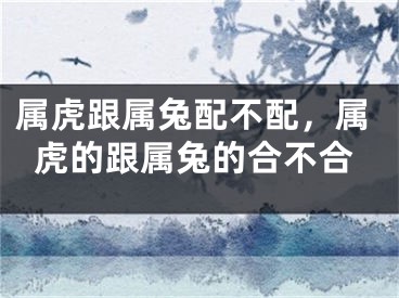 属虎跟属兔配不配，属虎的跟属兔的合不合