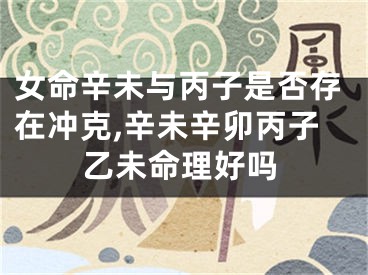 女命辛未与丙子是否存在冲克,辛未辛卯丙子乙未命理好吗