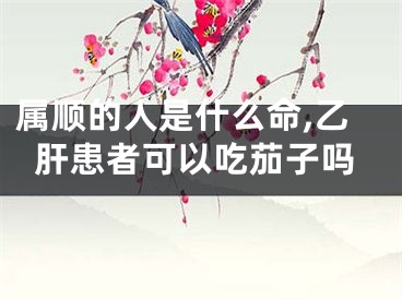 属顺的人是什么命,乙肝患者可以吃茄子吗
