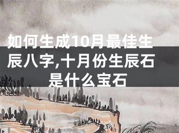 如何生成10月最佳生辰八字,十月份生辰石是什么宝石