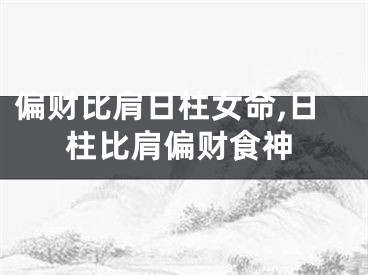 偏财比肩日柱女命,日柱比肩偏财食神