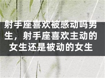 射手座喜欢被感动吗男生，射手座喜欢主动的女生还是被动的女生