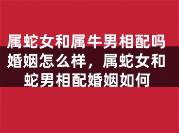 属蛇女和属牛男相配吗婚姻怎么样，属蛇女和蛇男相配婚姻如何