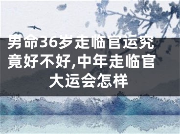 男命36岁走临官运究竟好不好,中年走临官大运会怎样