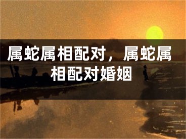 属蛇属相配对，属蛇属相配对婚姻