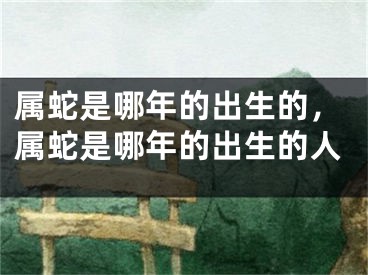 属蛇是哪年的出生的，属蛇是哪年的出生的人