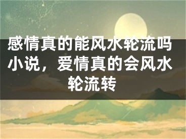 感情真的能风水轮流吗小说，爱情真的会风水轮流转