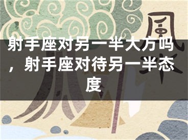 射手座对另一半大方吗，射手座对待另一半态度