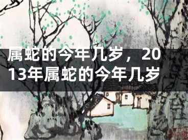 属蛇的今年几岁，2013年属蛇的今年几岁