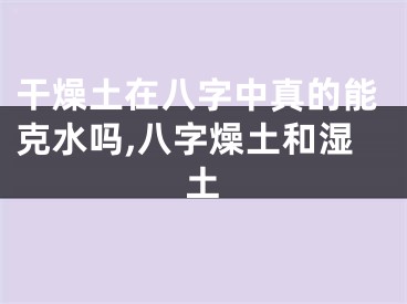 干燥土在八字中真的能克水吗,八字燥土和湿土